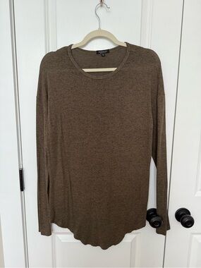 Mission Brown Lightweight Long Sleeve Sweater